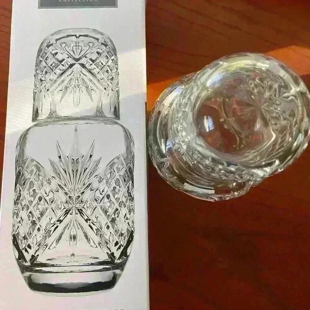 - Godlinger Cut Crystal Bedside Cup & Carafe Dublin Pattern. Great ❤️ Gift - Picture 5 of 6